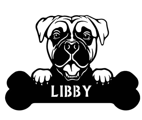 Boxer insegna testa - insegna, e