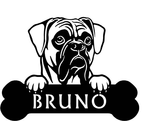 Boxer insegna testa - insegna, osso