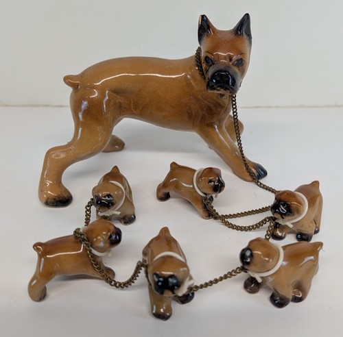 Boxer ceramica vintage cane